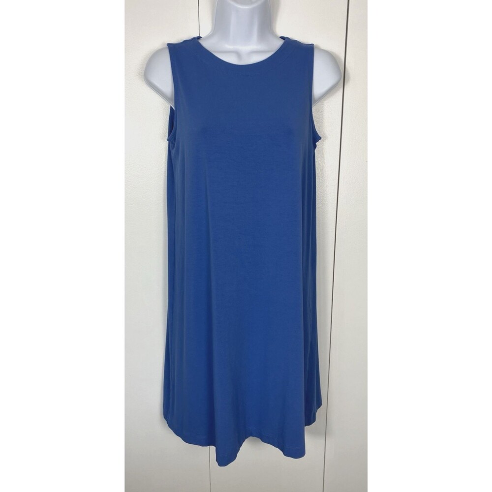 J Jill Wearever Collection Womens Petite Blue Sleeveless  Dress - XS